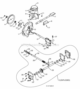 Page E Diagram and Parts List for PP291EPS27 2010-04 Husqvarna Snow Blower