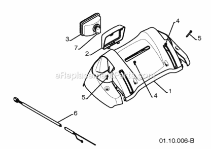 Page T Diagram and Parts List for PP414EPS30 2010-04 Husqvarna Snow Blower