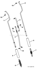 Page V Diagram and Parts List for PP414EPS30 2010-04 Husqvarna Snow Blower