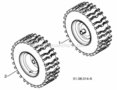 Part Location Diagram of 584384601 Poulan Wheel Assembly Lh