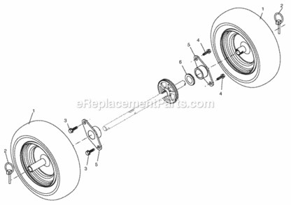 Wheels Diagram and Parts List for PP5524ESA 2002 Husqvarna Snow Blower
