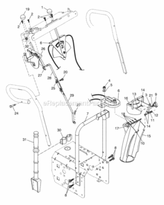 Control_Panel__Discharge_Chute Diagram and Parts List for PP5524ESC 2004 Husqvarna Snow Blower
