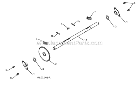 Drive Diagram and Parts List for PR1030ES 2009-06 Husqvarna Snow Blower