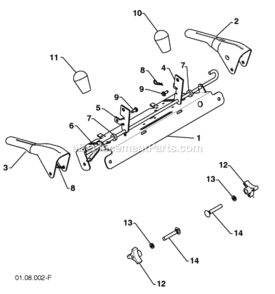 Page R Diagram and Parts List for PR1030ES 2009-06 Husqvarna Snow Blower