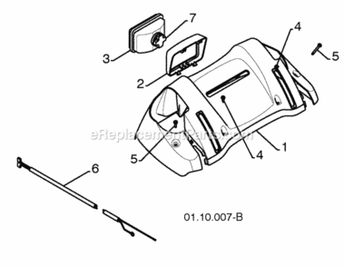 Page U Diagram and Parts List for PR1030ES 2009-06 Husqvarna Snow Blower