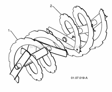 Page C Diagram and Parts List for PR1030ES 2009-06 Husqvarna Snow Blower
