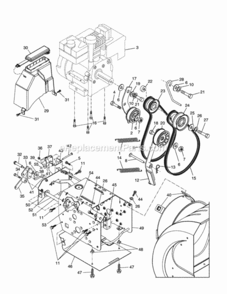 Part Location Diagram of 178624X428 Poulan Pan, Frame Bottom
