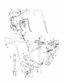 Control_Panel__Discharge_Chute Diagram and Parts List for PR524ESA 2004 Husqvarna Snow Blower