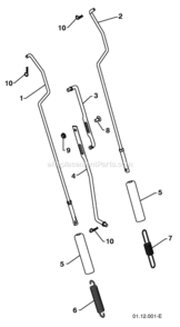 Page S Diagram and Parts List for PR624ES 2010-04 Husqvarna Snow Blower