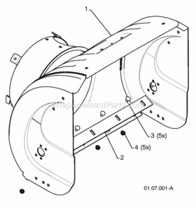 Part Location Diagram of 404928X421 Poulan Auger Housing