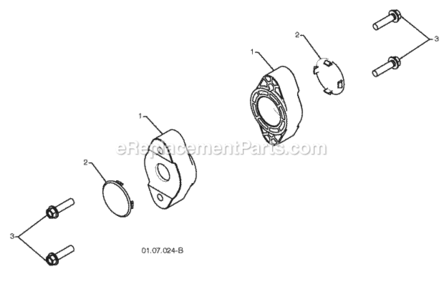 Page E Diagram and Parts List for PR624 2010-04 Husqvarna Snow Blower