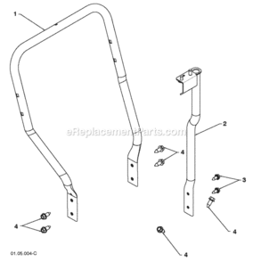 Handles Diagram and Parts List for PR6R24 2009-09 Husqvarna Snow Blower