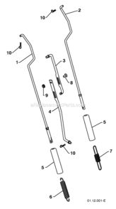 Page S Diagram and Parts List for PR6R24 2009-09 Husqvarna Snow Blower