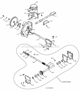 Page E Diagram and Parts List for PR6R24 2009-09 Husqvarna Snow Blower