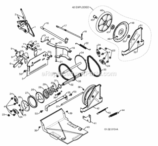 Drive Diagram and Parts List for PR827ES 2009-07 Husqvarna Snow Blower