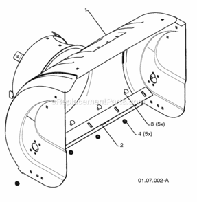 Page B Diagram and Parts List for PR827ES 2010-06 Husqvarna Snow Blower