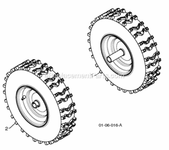 Part Location Diagram of 532439433 Husqvarna Wheel Assembly Left Hand