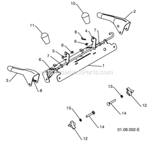 Page Q Diagram and Parts List for PR8527ES 2008-10 Husqvarna Snow Blower