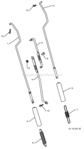 Page R Diagram and Parts List for PR8527ES 2008-10 Husqvarna Snow Blower