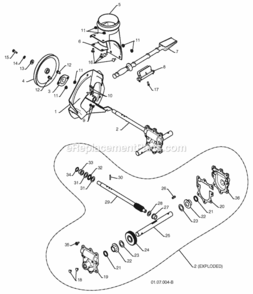 Page B Diagram and Parts List for PR8527ES 2008-10 Husqvarna Snow Blower