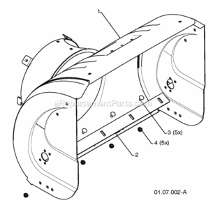 Page C Diagram and Parts List for PR8527ES 2008-10 Husqvarna Snow Blower