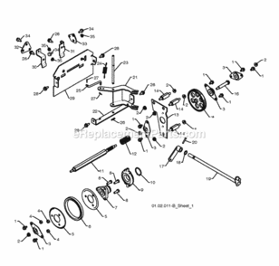 Page N Diagram and Parts List for PSB240 2010-06 Husqvarna Snow Blower
