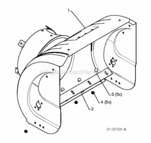 Page G Diagram and Parts List for PSB240 2010-06 Husqvarna Snow Blower