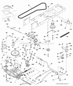 Page C Diagram and Parts List for PXT12538 2009-11 Husqvarna Lawn Tractor