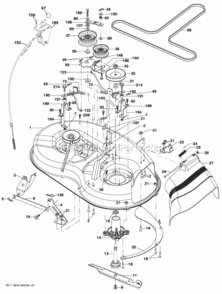Page F Diagram and Parts List for PXT12538 2009-11 Husqvarna Lawn Tractor