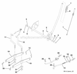 Page G Diagram and Parts List for PXT12538 2009-11 Husqvarna Lawn Tractor