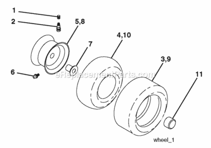 Part Location Diagram of 420531 Husqvarna Tire, Rear