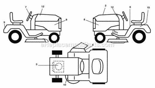Page B Diagram and Parts List for PXT16542 2009-04 Husqvarna Lawn Tractor