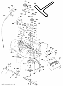 Page F Diagram and Parts List for PXT16542 2009-04 Husqvarna Lawn Tractor