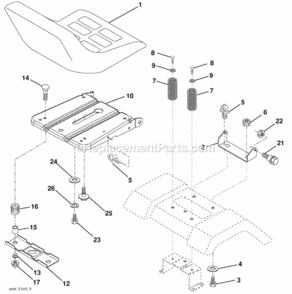 Page H Diagram and Parts List for PXT16542 2009-04 Husqvarna Lawn Tractor