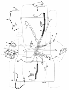 Part Location Diagram of 583260601 Husqvarna Cable Battery