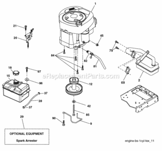 Page E Diagram and Parts List for PXT 2009-06 Husqvarna Lawn Tractor