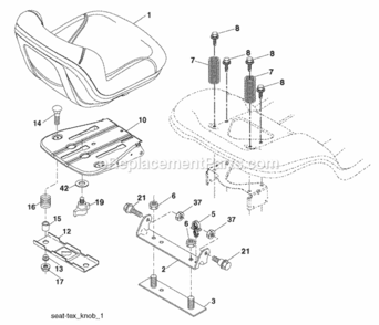 Page H Diagram and Parts List for PXT 2009-06 Husqvarna Lawn Tractor