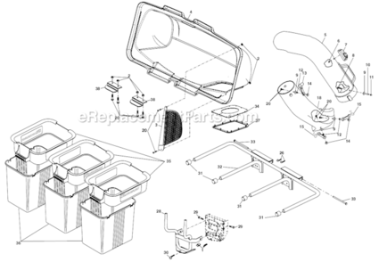 Part Location Diagram of 532129586 Husqvarna Container, Bottom