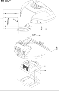 Part Location Diagram of 578113701 Husqvarna Hinge