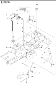 Part Location Diagram of 544433601 Husqvarna Lifting Arm