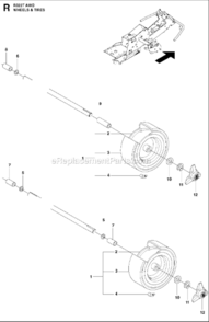 Page AA Diagram and Parts List for R322T 2012-03 Husqvarna Lawn Tractor