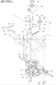 Chassis_Lower Diagram and Parts List for R322T 2012-03 Husqvarna Lawn Tractor