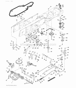 Drive Diagram and Parts List for RE12597RB 2012-01 Husqvarna Lawn Tractor