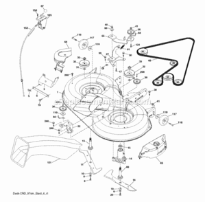 Mower_Deck__Cutting_Deck Diagram and Parts List for RE12597RB 2012-01 Husqvarna Lawn Tractor