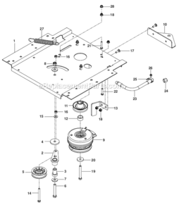 Engine Plate Diagram and Parts List for RZ4619CA  Husqvarna Lawn Mower