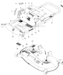 Decals Diagram and Parts List for RZ4623  Husqvarna Lawn Mower