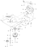 Engine Plate Diagram and Parts List for RZ4623  Husqvarna Lawn Mower