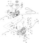 Hydraulic Pump  Motor Diagram and Parts List for RZ4623  Husqvarna Lawn Mower