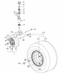 Wheels And Tires Diagram and Parts List for RZ5424-966691901  Husqvarna Lawn Mower