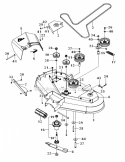 Part Location Diagram of 539112170 Husqvarna Mandrel Deck Assembly